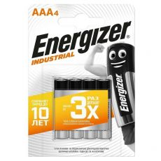 Батарейка Energizer Industrial AAA мА*ч 4 шт серый