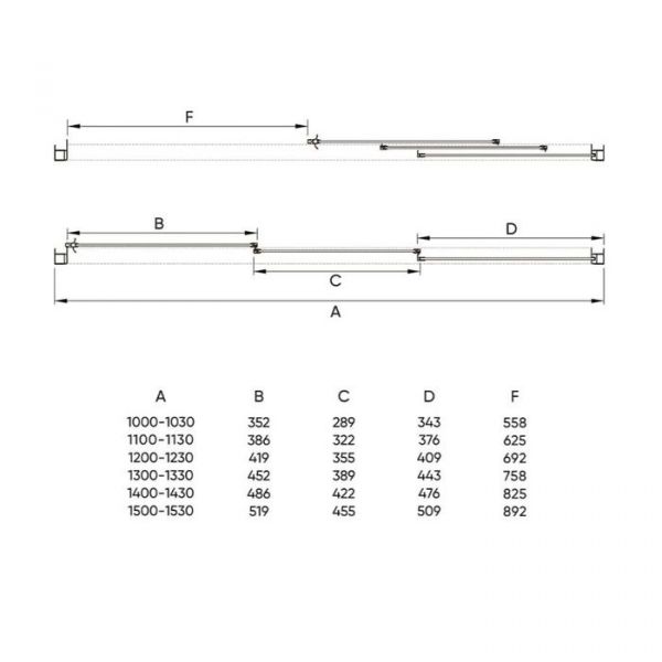 Душевая дверь в нишу Veconi VN31-130-01-C5