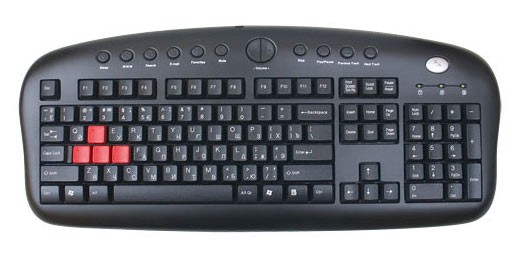 Клавиатура проводная A4Tech KB-28G-1 черный USB Multimedia Gamer