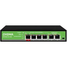 Коммутатор Digma DSP204G-2G-T80 6x1000 Мбит/сек, неуправляемый