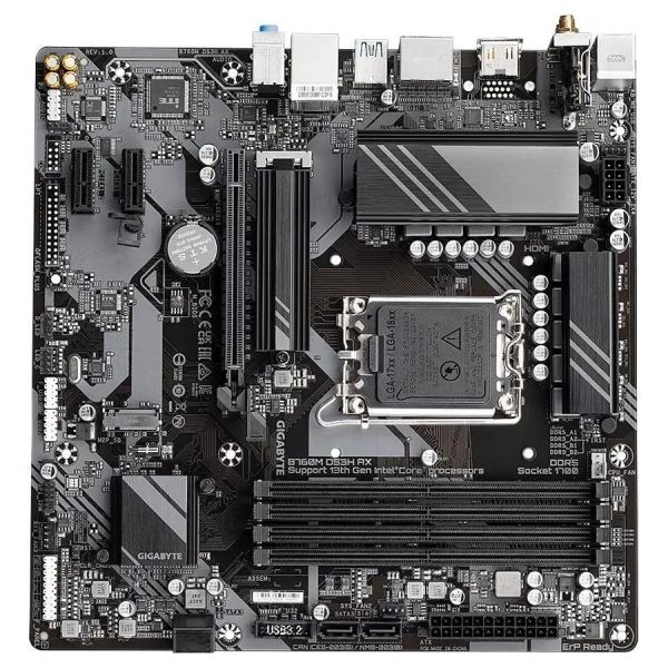 Материнская плата Gigabyte B760M DS3H AX LGA 1700,Intel B760,mATX,Ret